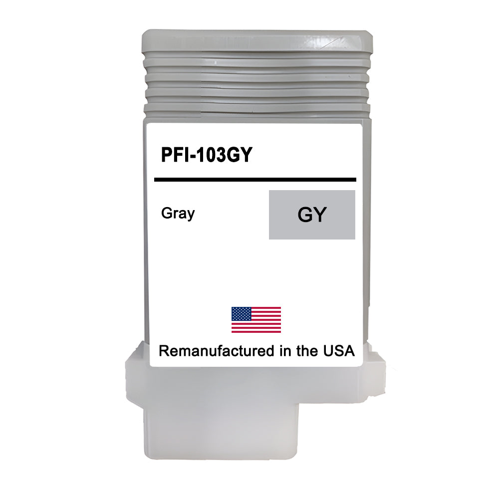 JIT Brand for Canon PFI-103 130mL Grey High Yield Remanufactured in the USA Ink Cartridge