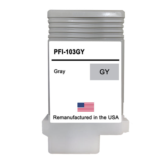 JIT Brand for Canon PFI-103 130mL Grey High Yield Remanufactured in the USA Ink Cartridge