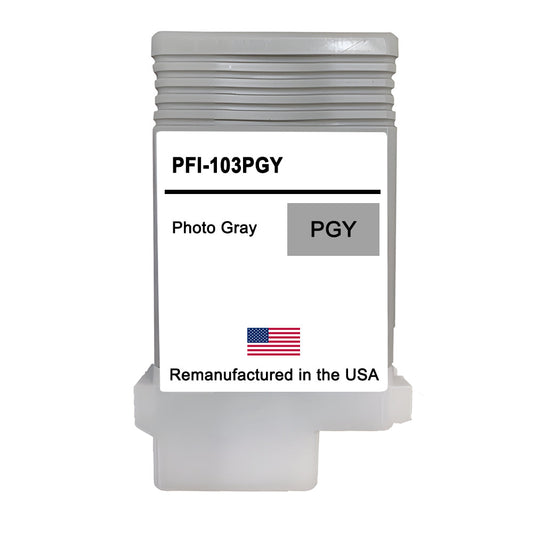 JIT Brand for Canon PFI-103 130mL Photo Gray High Yield Remanufactured in the USA Ink Cartridge