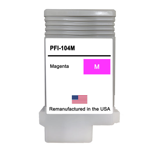 JIT Brand for Canon PFI-104 130mL Magenta High Yield Remanufactured in the USA Ink Cartridge