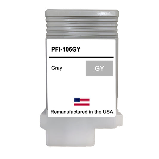 JIT Brand for Canon PFI-106 130mL Gray High Yield Remanufactured in the USA Ink Cartridge