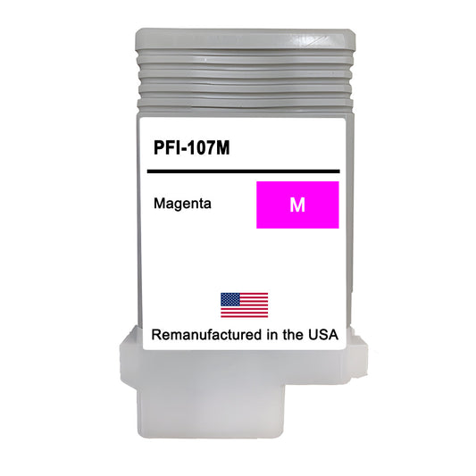 JIT Brand for Canon PFI-107 130mL Magenta PFI-107M High Yield Remanufactured in the USA Ink Cartridge