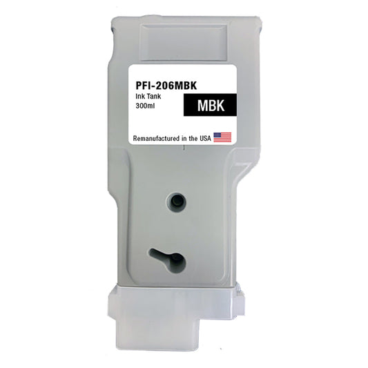 JIT Brand for Canon PFI-206 300mL Matte Black PFI-206MBK High Yield Remanufactured in the USA Ink Cartridge