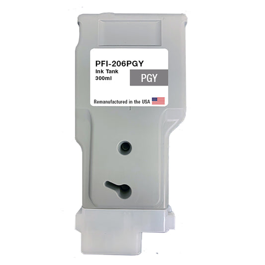 JIT Brand for Canon PFI-206 300mL Photo Gray PFI-206PGY Remanufactured in the USA Ink Cartridge