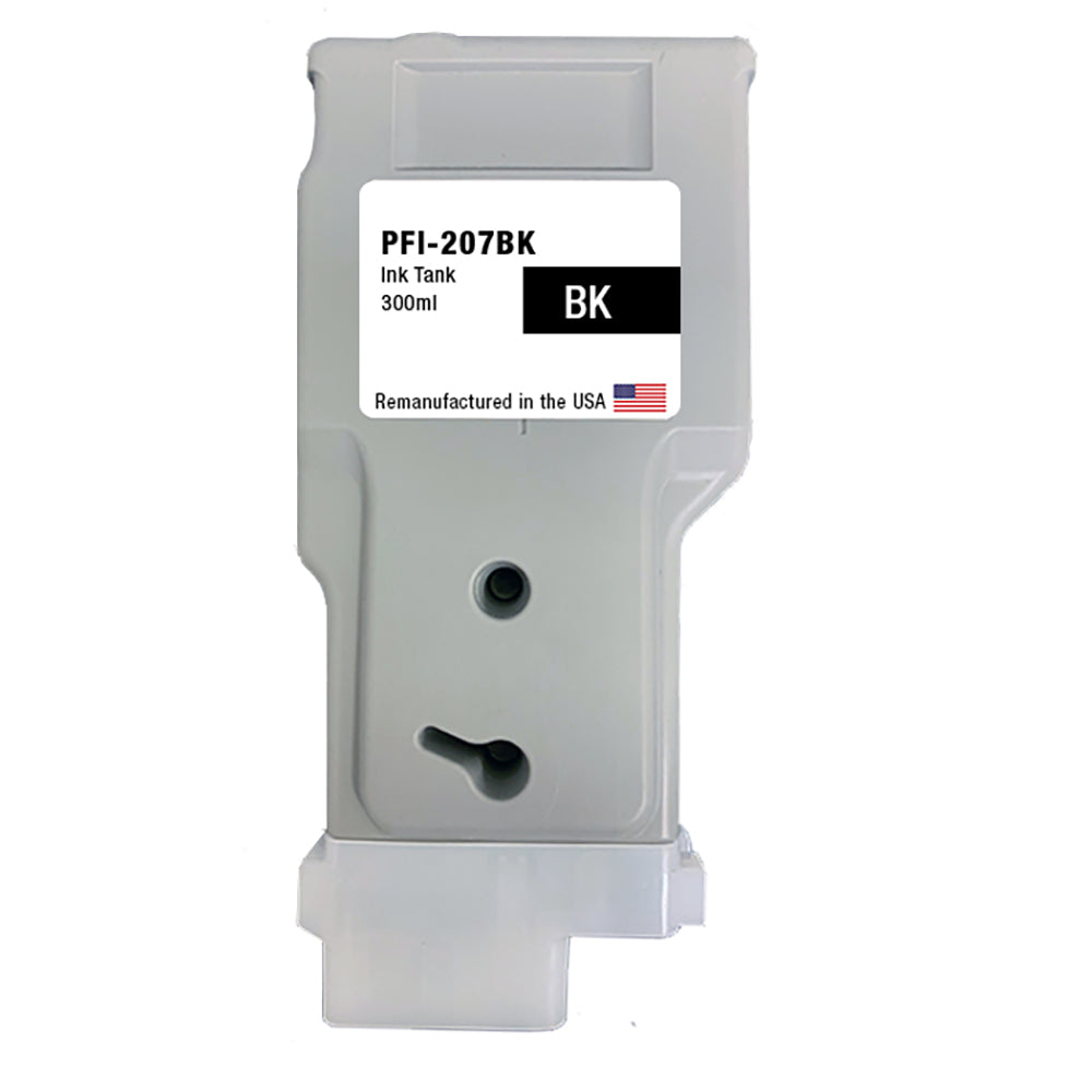 JIT Brand for Canon PFI-207 300mL Black PFI-207BK High Yield Remanufactured in the USA Ink Cartridge