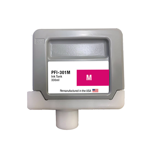 JIT Brand for Canon PFI-301 330mL Magenta PFI-301M High Yield Remanufactured in the USA Ink Cartridge