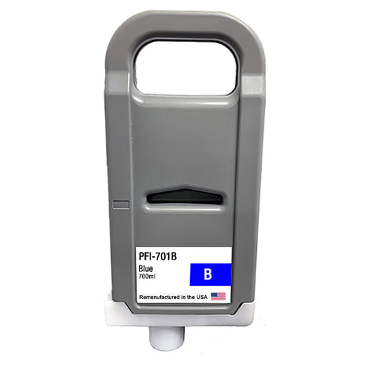 JIT Brand for Canon PFI-701 700ml Blue PFI-701B High Yield Remanufactured in the USA Ink Cartridge