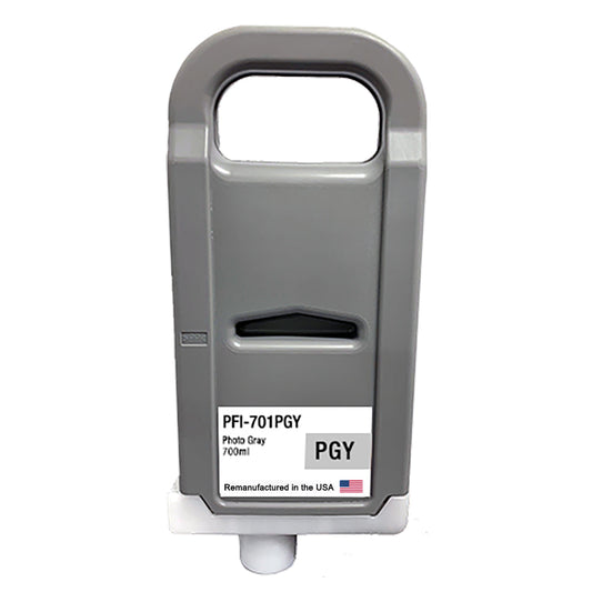 JIT Brand for Canon PFI-701 700mL Photo Gray PFI-701PGY High Yield Remanufactured in the USA Ink Cartridge