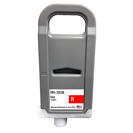 JIT Brand for Canon PFI-701 700mL Red PFI-701R High Yield Remanufactured in the USA Ink Cartridge