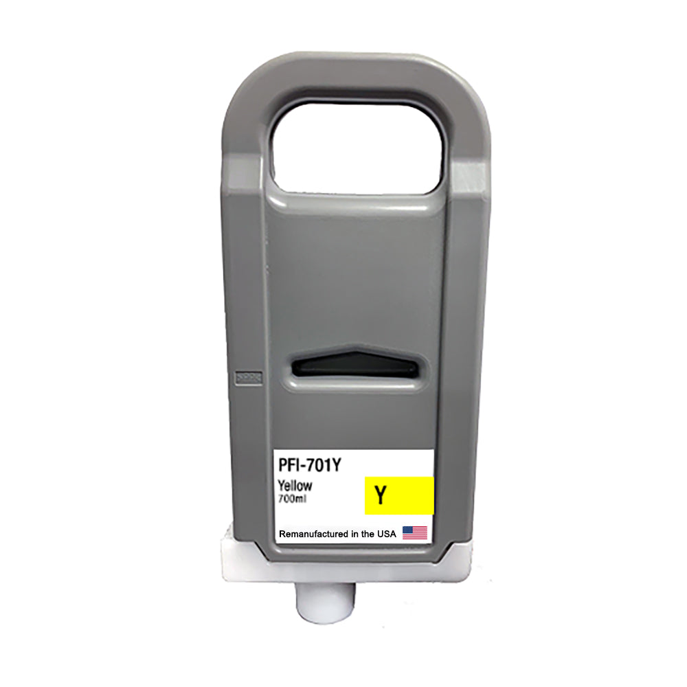 JIT Brand for Canon PFI-701 700mL Yellow PFI-701Y High Yield Remanufactured in the USA Ink Cartridge