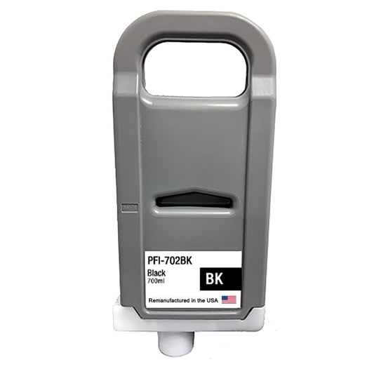 JIT Brand for Canon PFI-702 700mL Black PFI-702BK High Yield Remanufactured in the USA Ink Cartridge