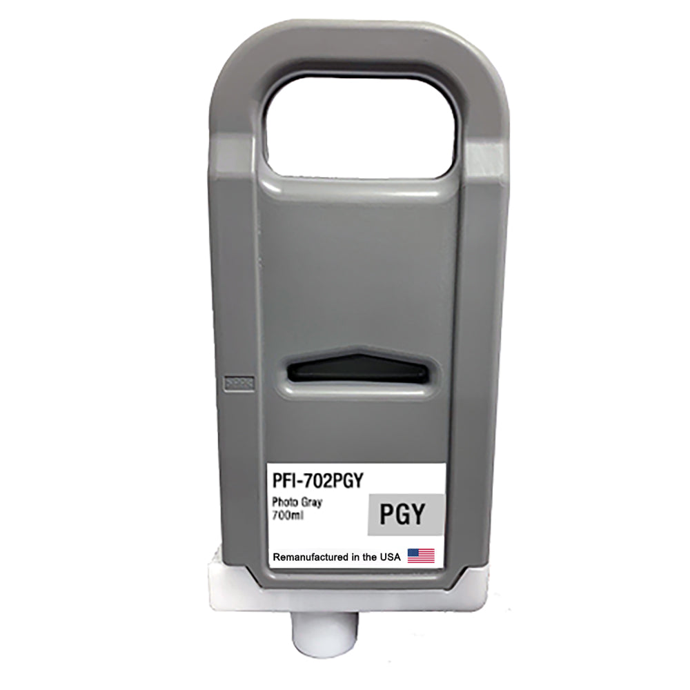 JIT Brand for Canon PFI-702 700mL Photo Gray PFI-702PGY High Yield Remanufactured in the USA Ink Cartridge