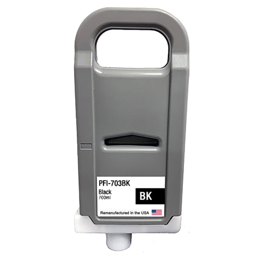 JIT Brand for Canon PFI-703 700mL Black High Yield Remanufactured in the USA Ink Cartridge