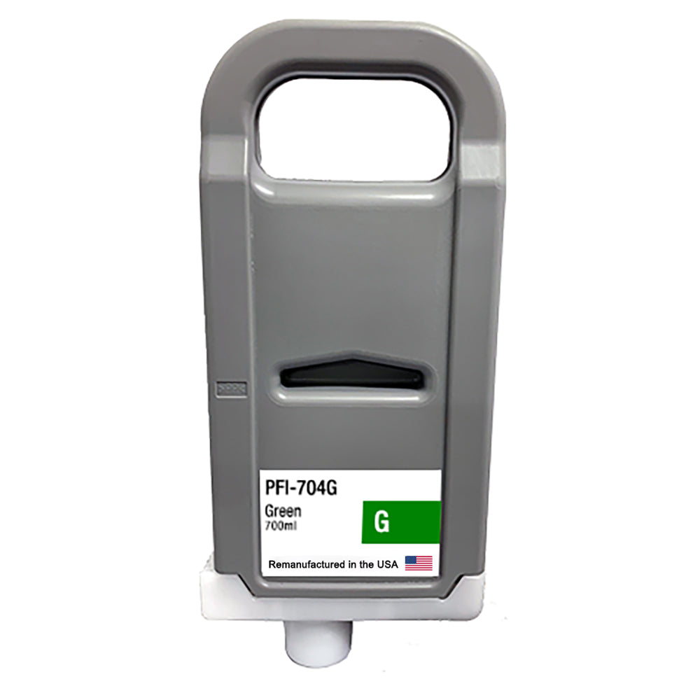 JIT Brand for Canon PFI-704 700mL Green PFI-704G High Yield Remanufactured in the USA Ink Cartridge
