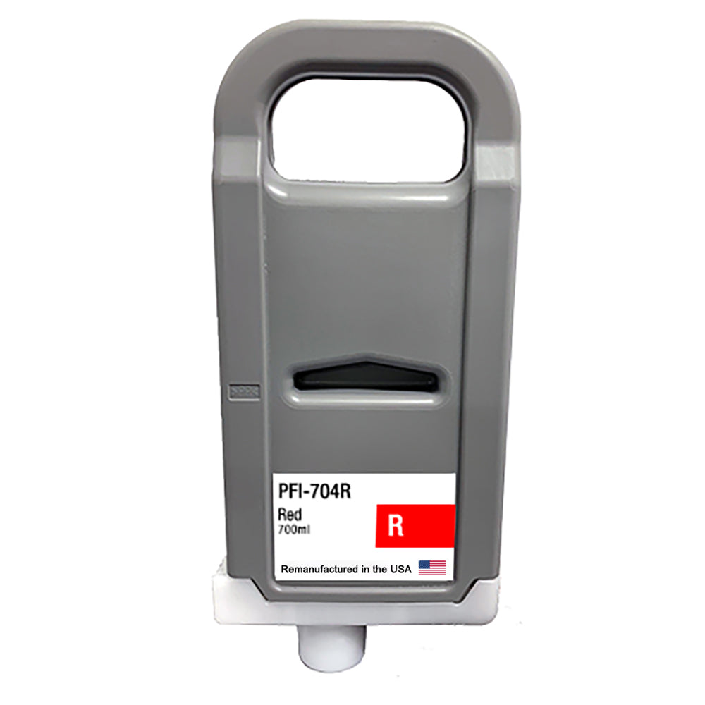 JIT Brand for Canon PFI-704 700mL Red PFI-704R High Yield Remanufactured in the USA Ink Cartridge