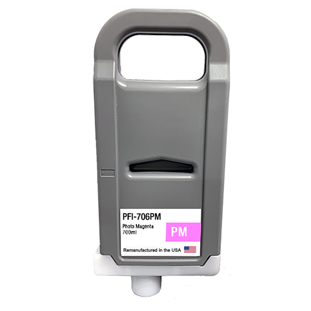 JIT Brand for  Canon PFI-706 700mL Photo Magenta PFI-706PM High Yield Remanufactured in the USA Ink Cartridge