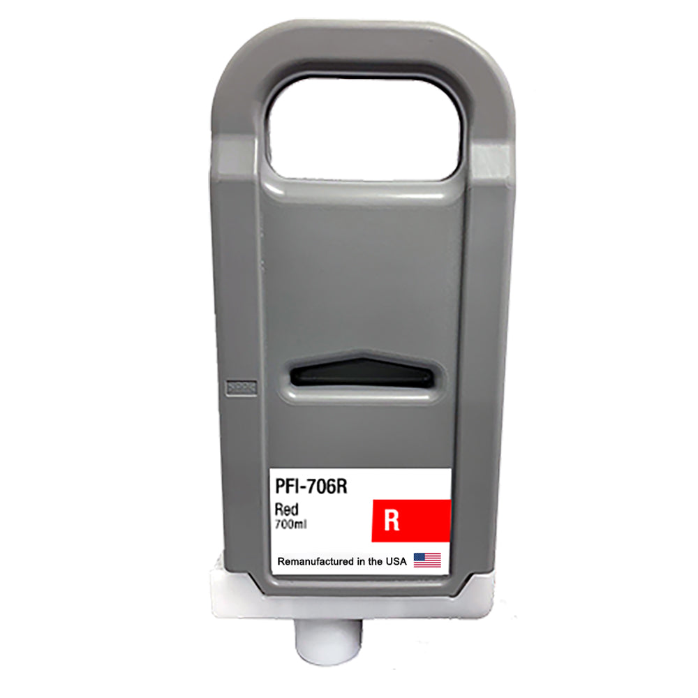 JIT Brand for Canon PFI-706 700mL Red PFI-706R High Yield Remanufactured in the USA Ink Cartridge