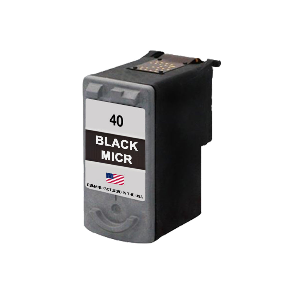 JIT Brand for Canon PG-40 Black MICR High Yield Remanufactured in the USA Ink Cartridge