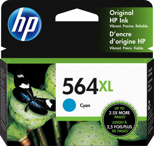 Original HP 564XL High Yield Cyan Ink Cartridge, CB323WN