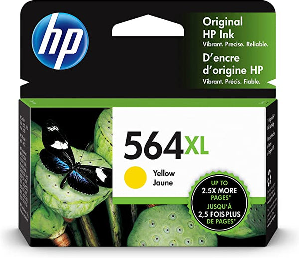 Original HP 564XL High Yield Yellow Ink Cartridge, CB325WN