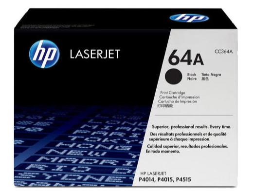 HP 64A High Yield Black LaserJet Toner Cartridge, CC364A