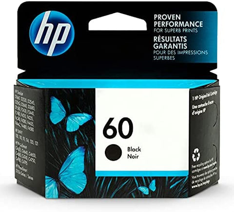 Orignal HP 60 Standard Yield Black Ink Cartridge, CC640WN