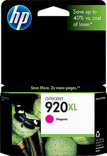 Original HP 920XL High Yield Magenta Ink Cartridges, CD973AN
