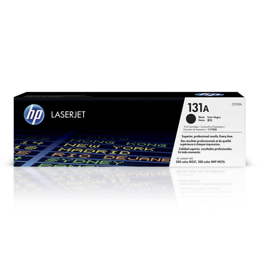 Genuine HP 131A Standard-yield Black Laser Toner Cartridge, CF210A