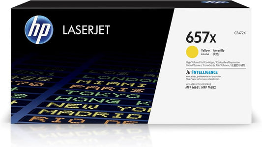Genuine HP 657X High Yield Yellow LaserJet Toner Cartridge, CF472X