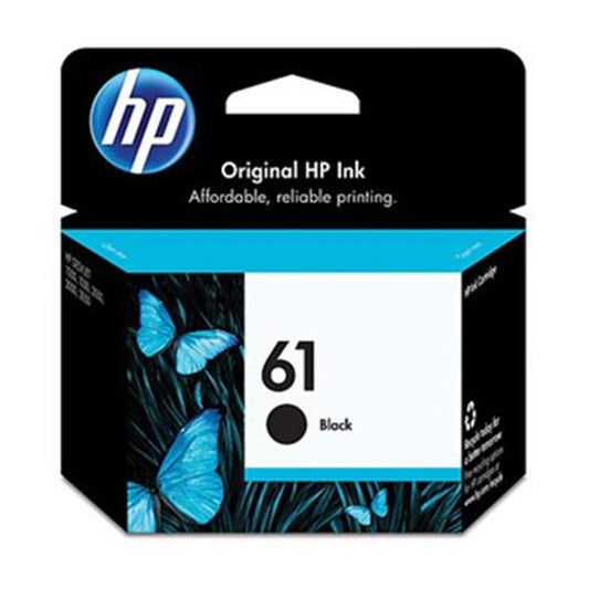 Genuine HP 61 Standard Yield Black Ink Cartridge, CH561WN