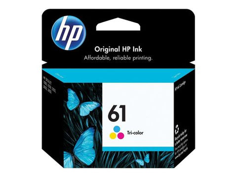 Genuine HP 61 Standard Yield Tri-Color Ink Cartridge, CH562WN