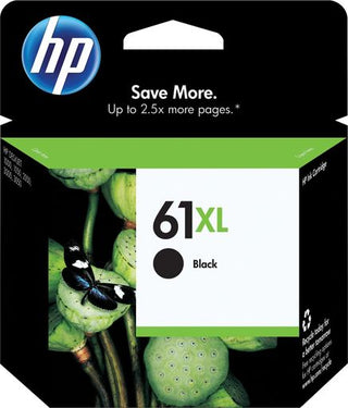 Genuine HP 61XL High Yield Black Ink Cartridge, CH563WN