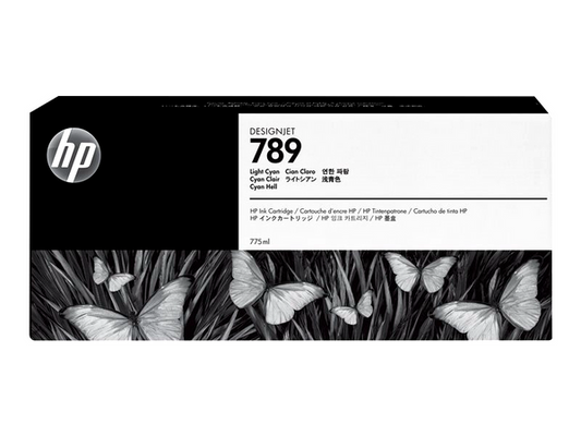 Original HP 789 775mL Standard Yield Light Cyan Latex DesignJet Ink Cartridge, CH619A