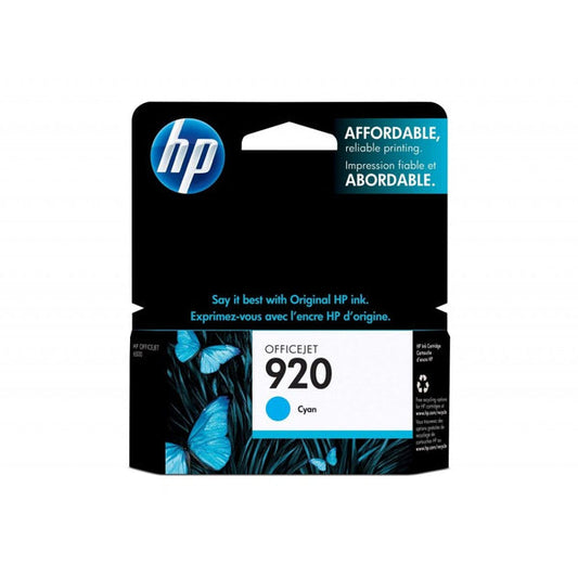 Original HP 920 Standard Yield Cyan Ink Cartridges,CH634AN