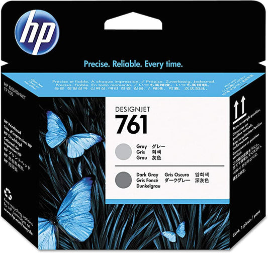 Original HP 761 Standard Yield Gray / Dark Gray Printhead, CH647A