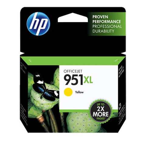 Original HP 951XL High Yield Yellow Ink Cartridges, CN048AN