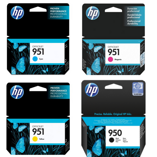 HP 950 Black & 951 Cyan, Magenta & Yellow Ink Cartridges