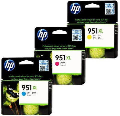 HP 951XL High Yield Tri-Color Ink Cartridge, CR318BN-3 Pack