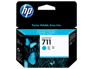 Original HP 711 29-ml Standard Yield Cyan DesignJet Ink Cartridge, CZ130A