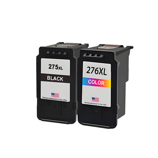 JIT Brand for Canon 275XL Black and Canon 276XL Color Remanufactured in the USA Ink Cartridges
