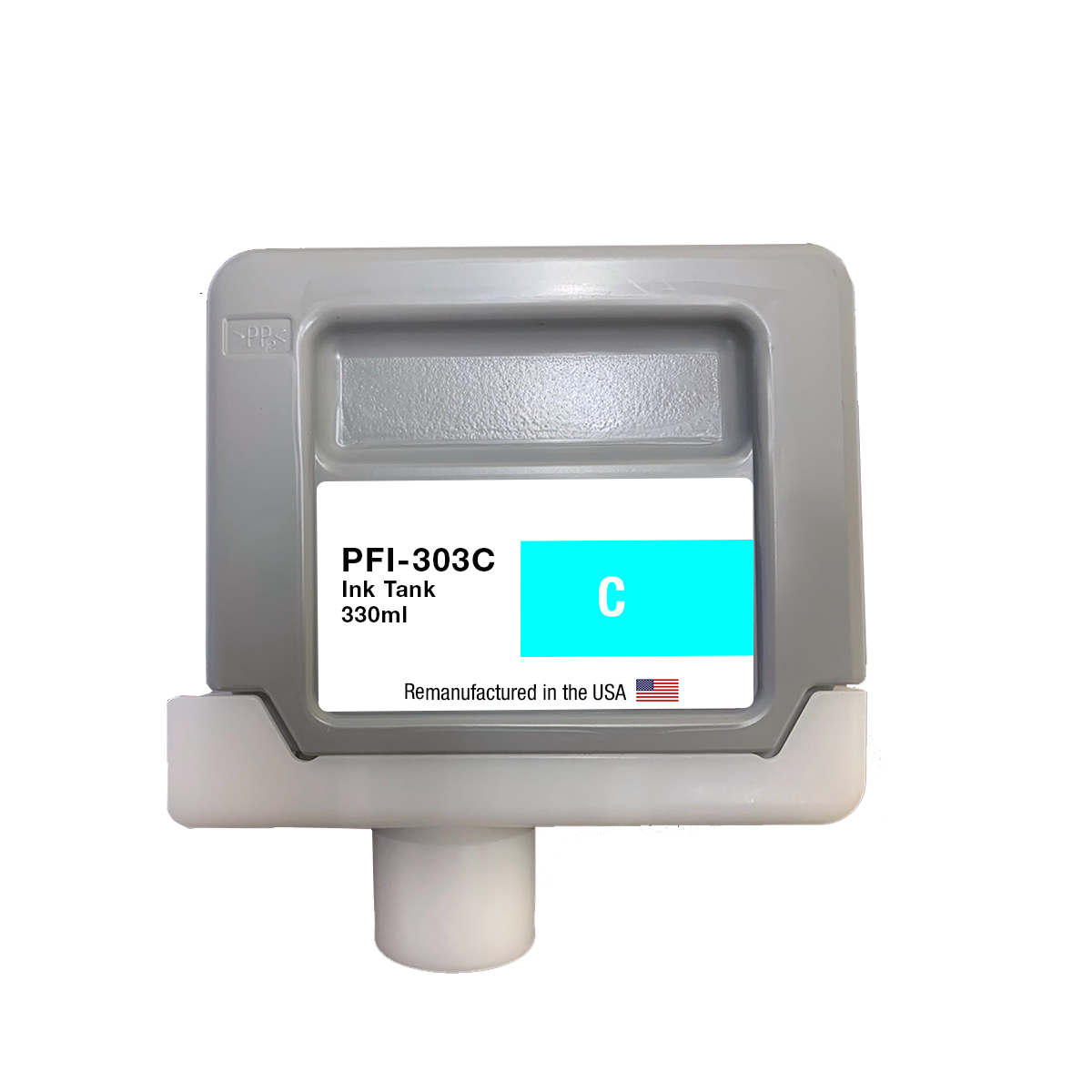 JIT Brand for Canon PFI-303 330ML Cyan High Yield Remanufactured in the USA Ink Cartridge