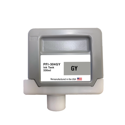 JIT Brand for Canon PFI-304 330ml Gray High Yield Remanufactured in the USA Ink Cartridge