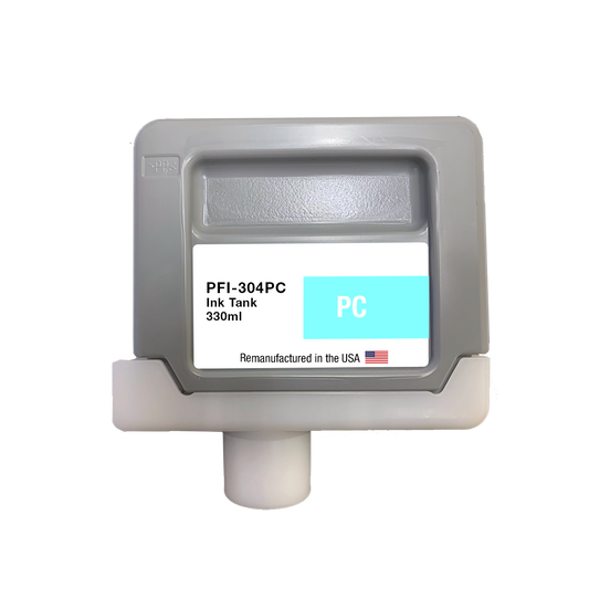 JIT Brand for Canon PFI-304 330ml Photo Cyan High Yield Remanufactured in the USA Ink Cartridge