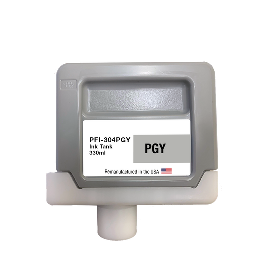 JIT Brand for Canon PFI-304 330ml Photo Gray High Yield Remanufactured in the USA Ink Cartridge