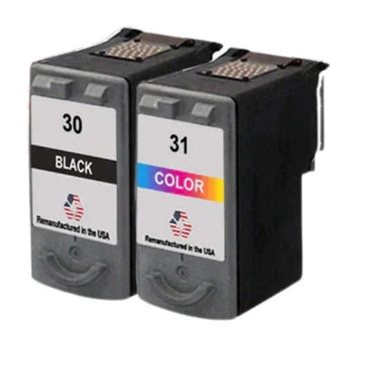 JIT Brand for Canon PG-30 Black / CL-31 Color Combo Pack Remanufactured in the USA Ink Cartridges