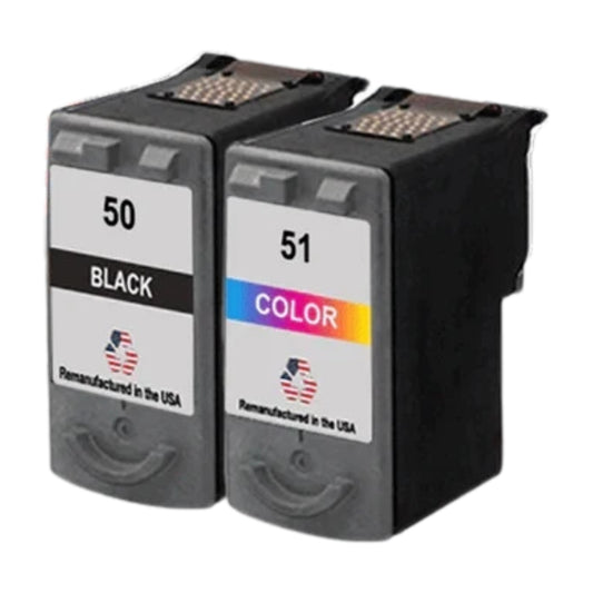 JIT Brand for Canon PG-50 Black / CL-51 Color Combo Pack Remanufactured in the USA Ink Cartridges