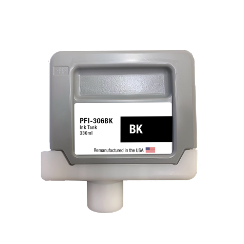JIT Brand for Canon PFI-306 330ML Black High Yield Remanufactured in the USA Ink Cartridge