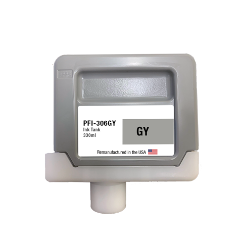 JIT Brand for Canon PFI-306 330ML Gray High Yield Remanufactured in the USA Ink Cartridge