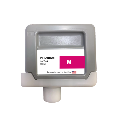 JIT Brand for Canon PFI-306 330ML Magenta High Yield Remanufactured in the USA Ink Cartridge