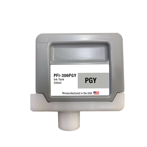 JIT Brand for Canon PFI-306 330ML Photo Gray High Yield Remanufactured in the USA Ink Cartridge